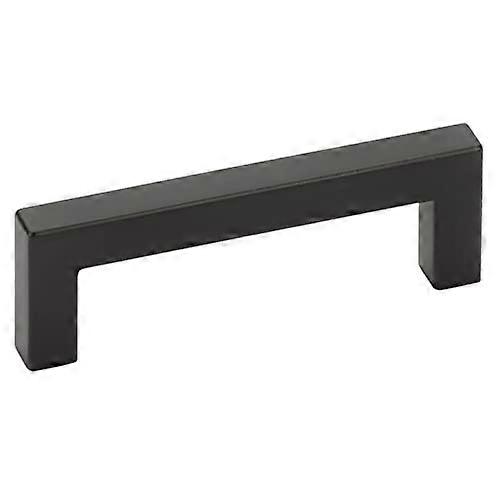 Flat Black Brass Cabinet Pull 5 Inch Center to Center Modern Kitchen Drawer Handle