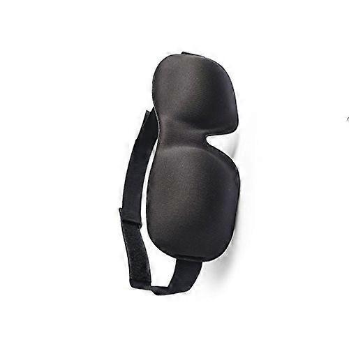 Ultralight Contoured Sleep Mask with 3D Eye Cups, Light Blocking, Adjustable Strap, Black