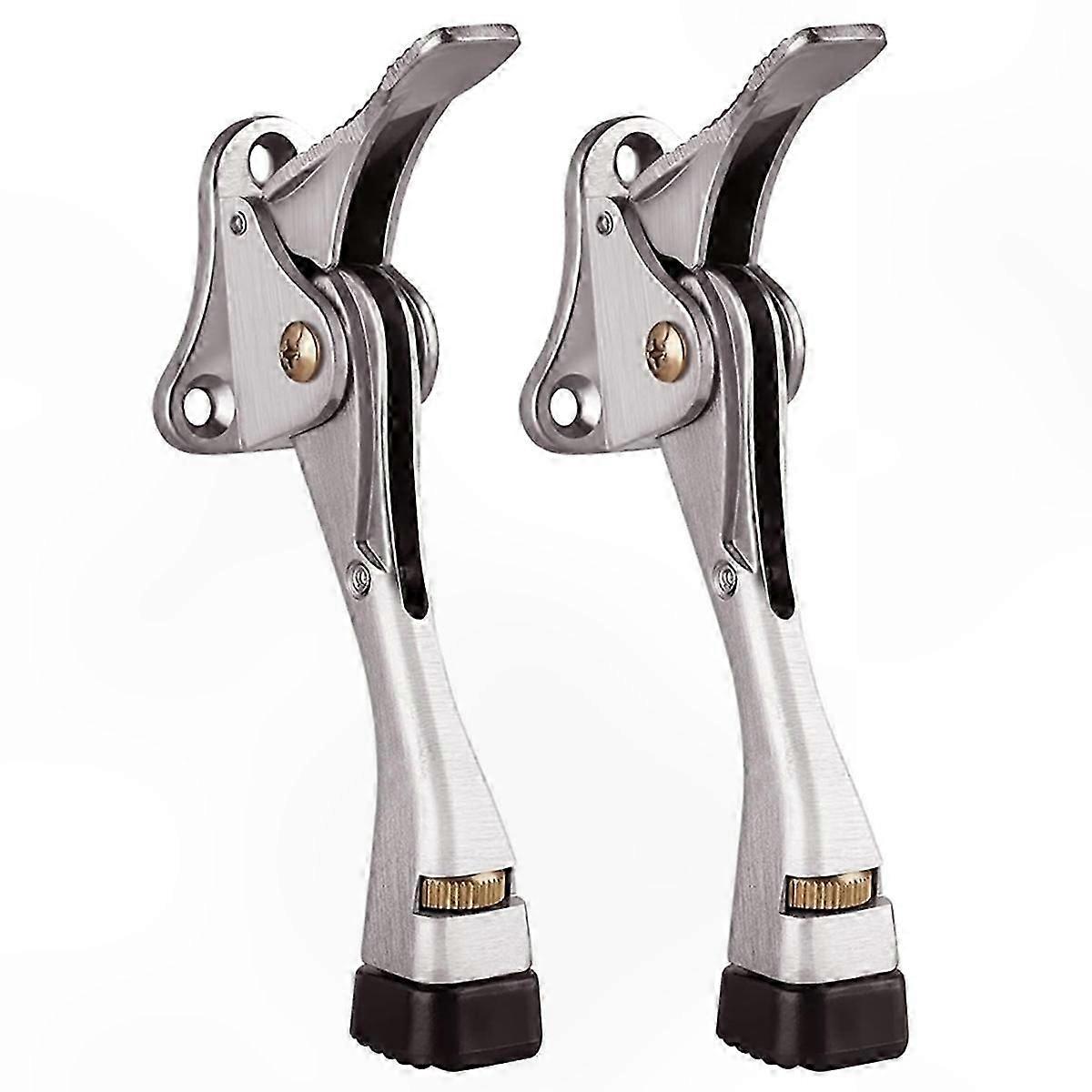Adjustable Height Door Stopper, 2 Pack Kickdown Style