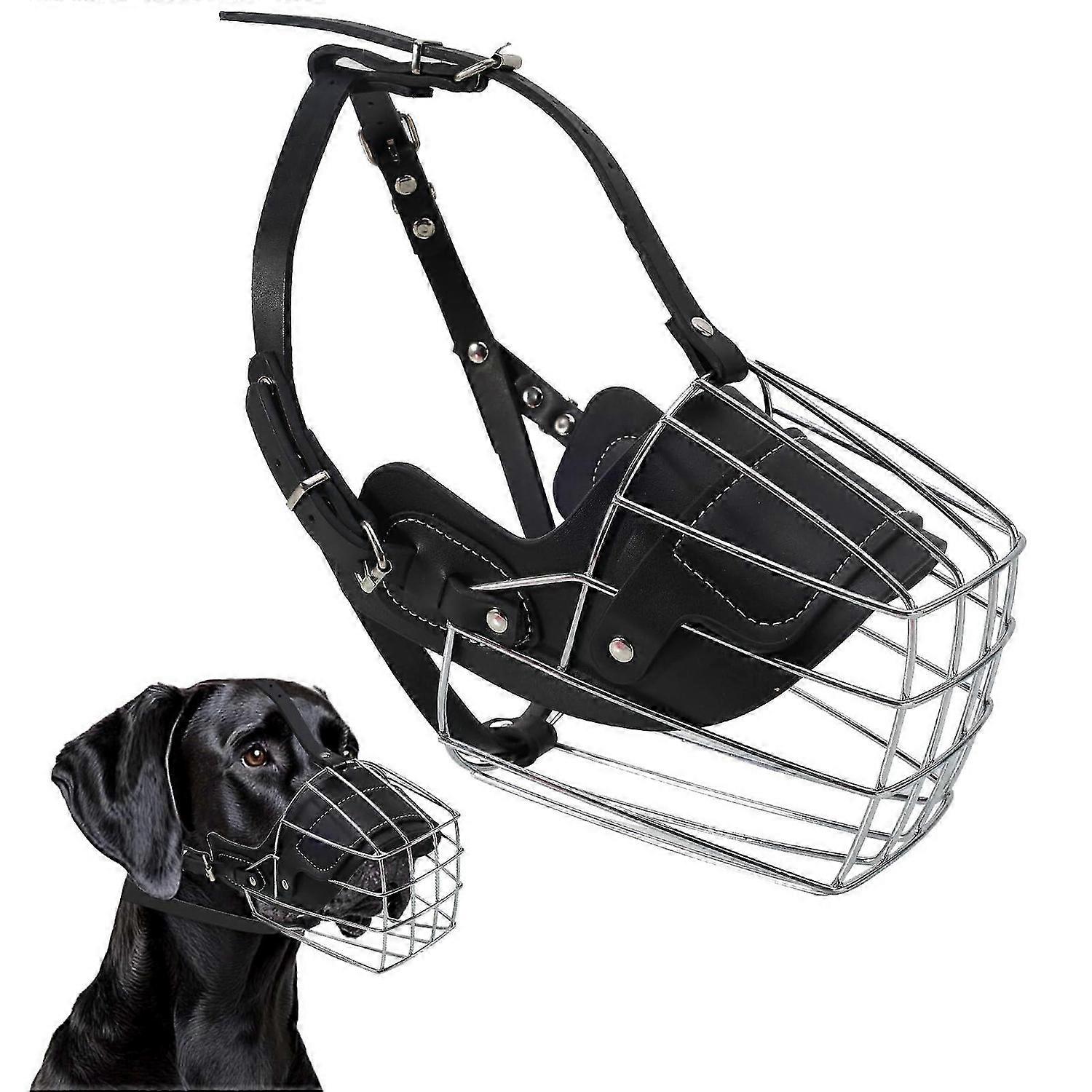 Great Dane Muzzle - Extra Large Metal Basket Muzzle, Breathable Design for Comfort and Drinking