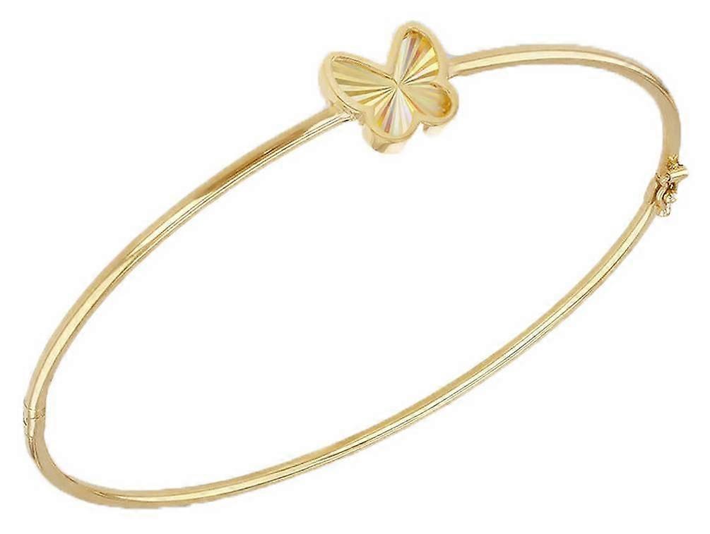 KJ Beckett Rainbow Butterfly Bangle - Yellow Gold