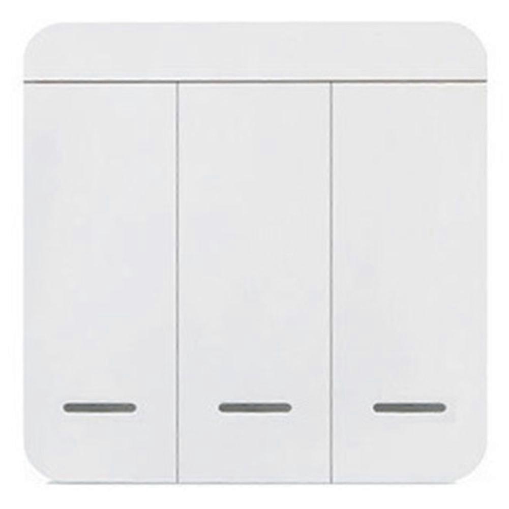 Wireless on OFF 433 Module Remote Control Light Switch 1 2 3 Gang Push Button Wall Light Switch for Light Bulb 3 Gang