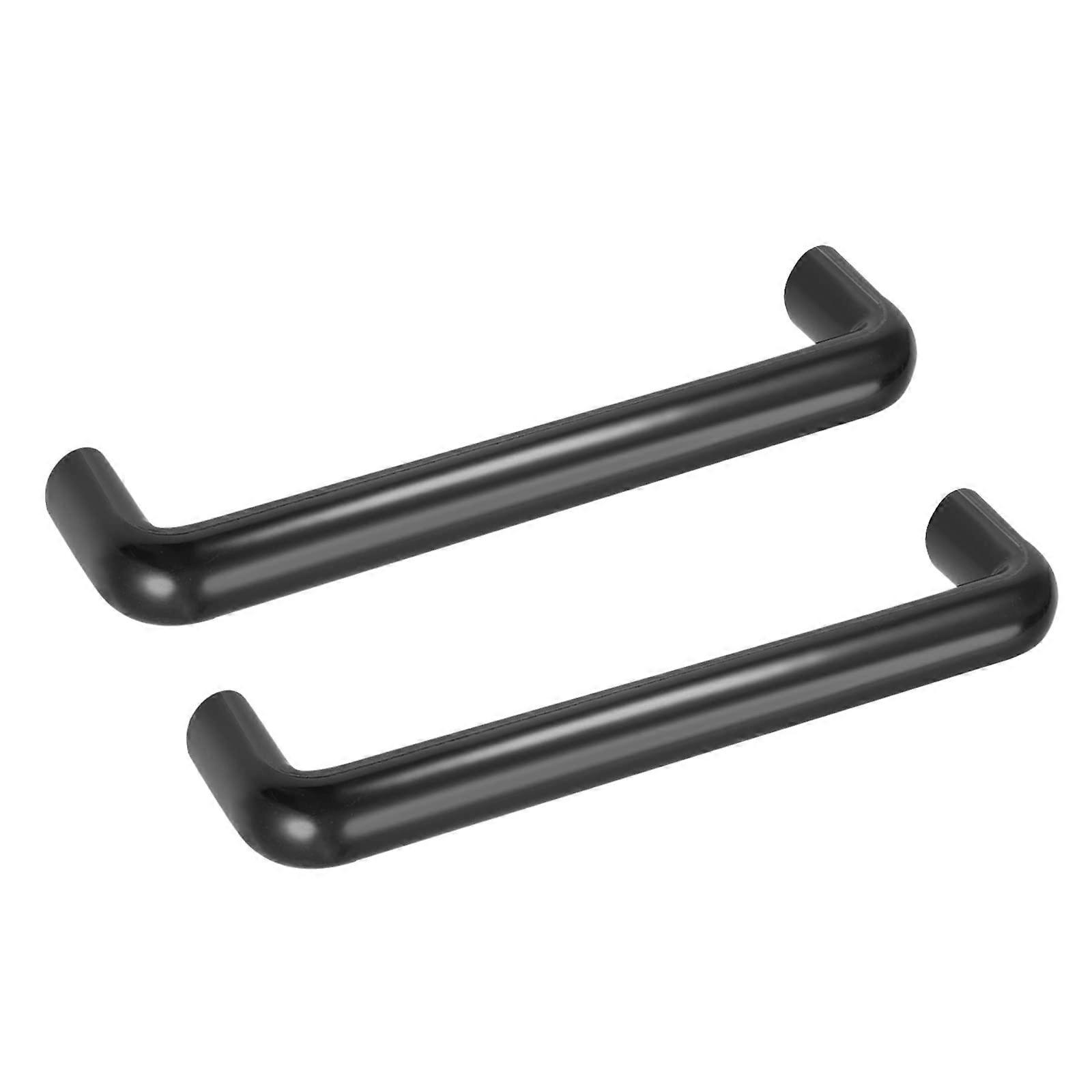 Pull Handle 240mm Black Plastic UShape M8 Thread, Ergonomic Grip Cabinet Handle 2PCS