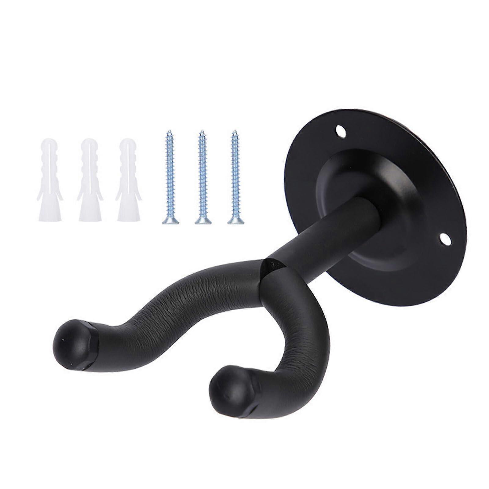 Adjustable Guitar Wall Mount Hanger with Soft Sponge Padding and Easy Install Neck Hooks