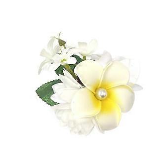 Elegant Pearl Fabric Hair Clip for Women, Large Alloy Claw with Gentle Grip, Decorative for Weddings