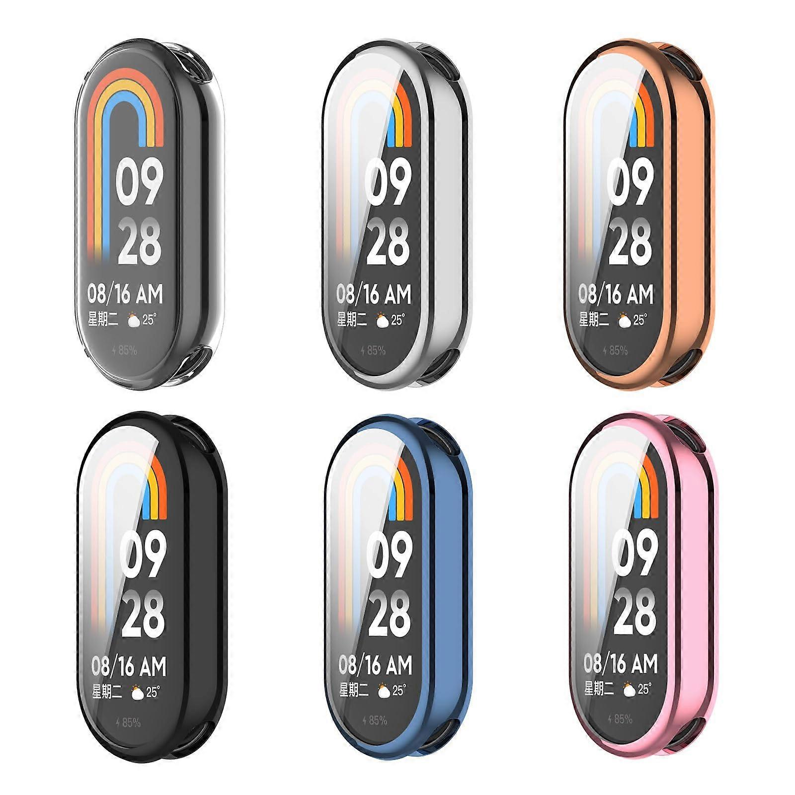 Case for Xiaomi Smart Band 10 and 10 NFC 6 Pack Full Coverage Soft TPU Protective Cover Shell