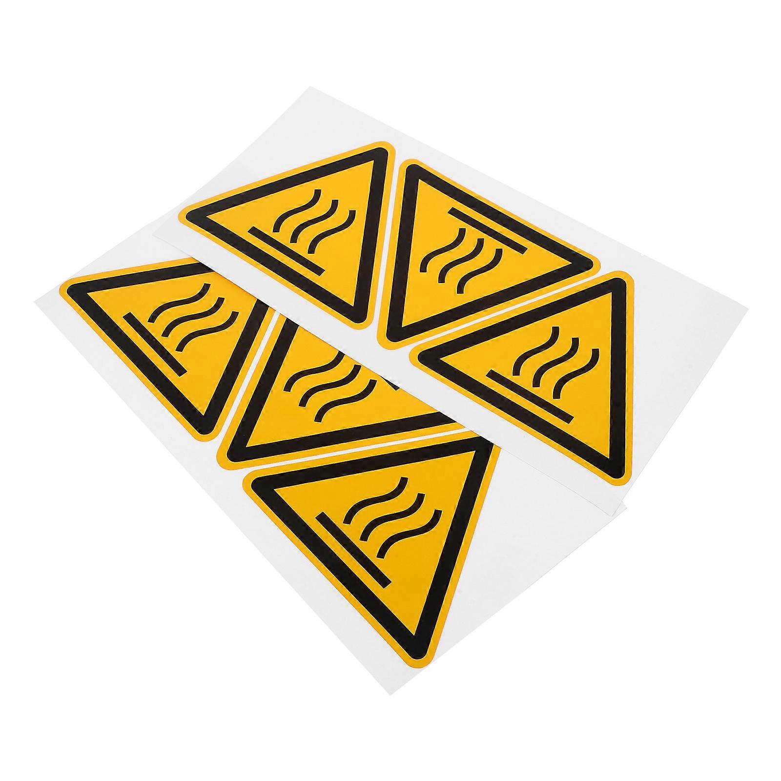 High Temperature Warning Label Do Not Touch Signs for Warning 6 Sheets
