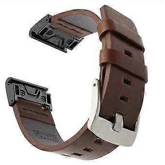 22mm Leather Watch Band for Garmin MARQ Series Epix Approach S60 Instinct, Elegant Strap