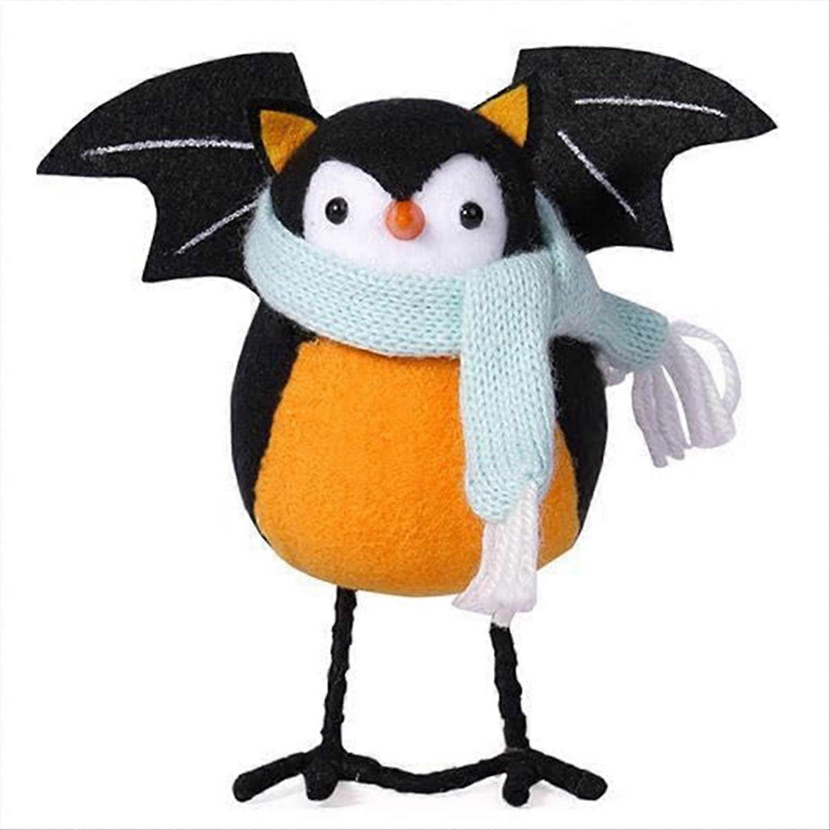 Halloween standing bird statue, ghost bird statue, Orange