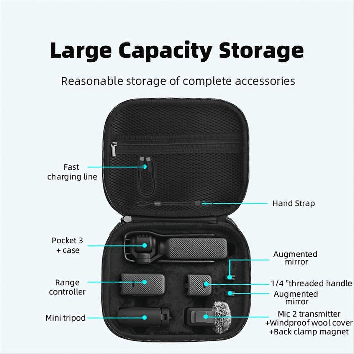 Storage Bag for 3 Carrying Case Handheld Camera Body
