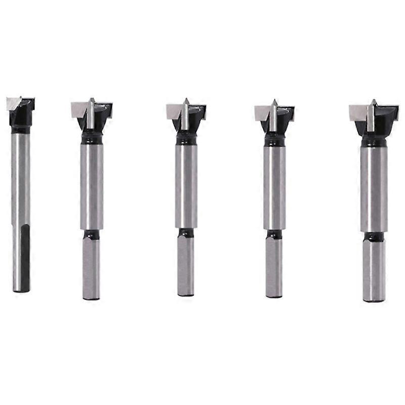 Five Industrial-Grade Carbide Woodworking Bits with Triangular Shanks
