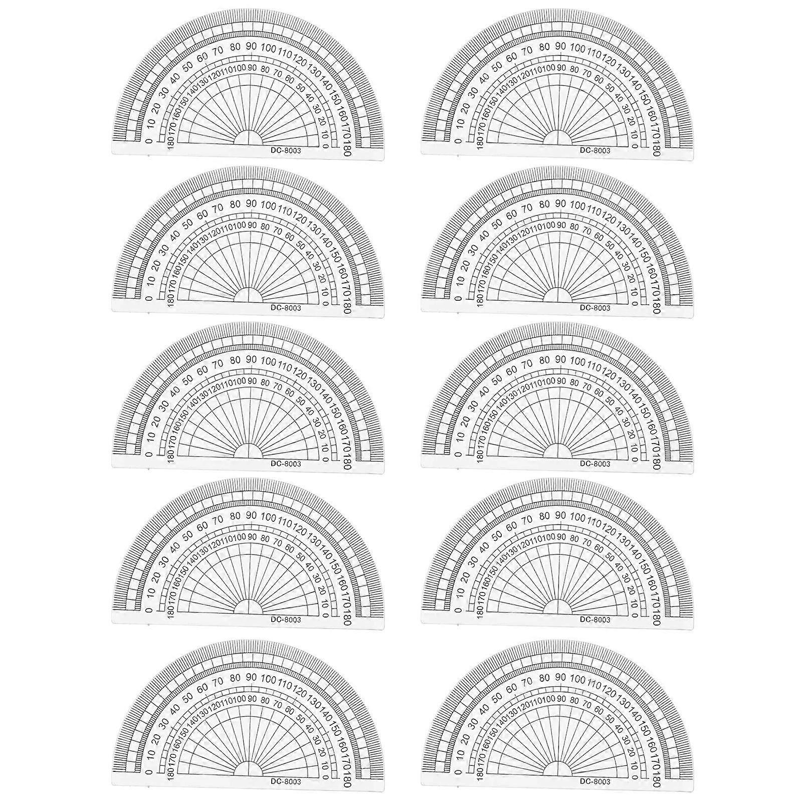 Plastic Protractor for Angle Measurement Protractor 20Pcs Transparent Items