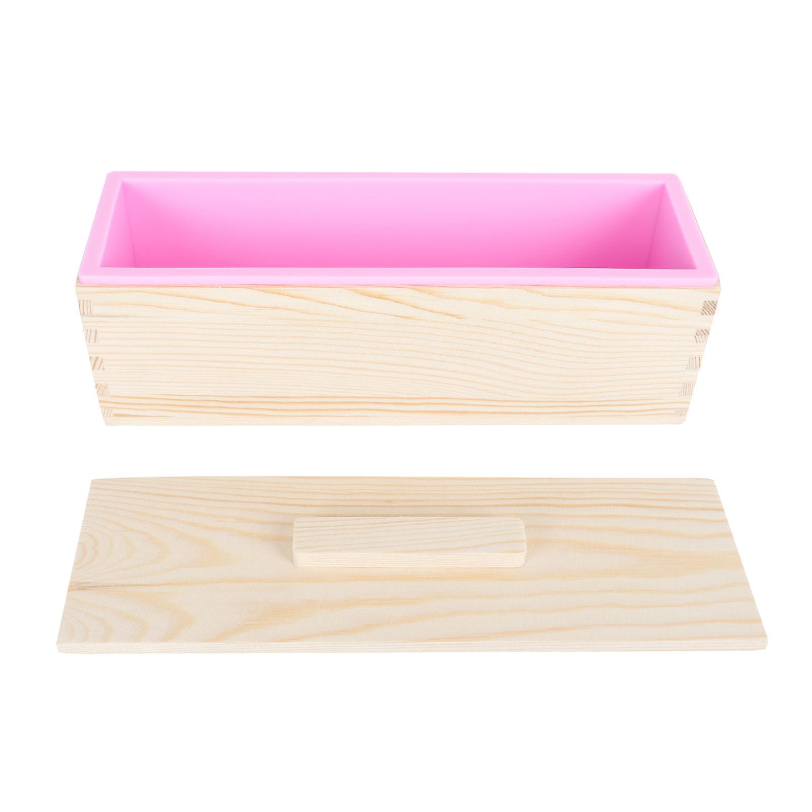Wooden Bread Box for Storage Handmade Container 1Set with Cover