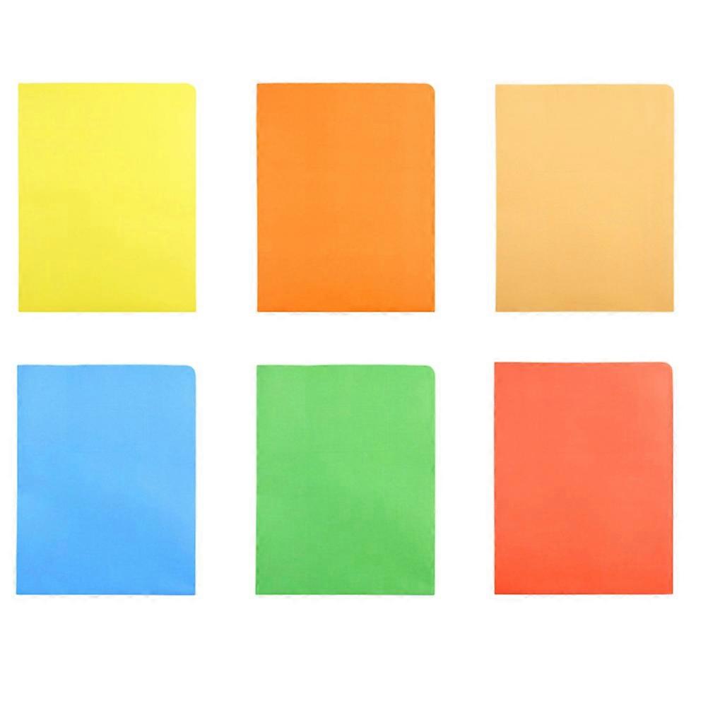 Paper File Folder A4 with 2 Pockets for Office Use 6Pcs Colorful Organizer