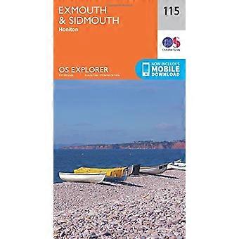 Sidmouth et OS Explorer carte (115) Exmouth
