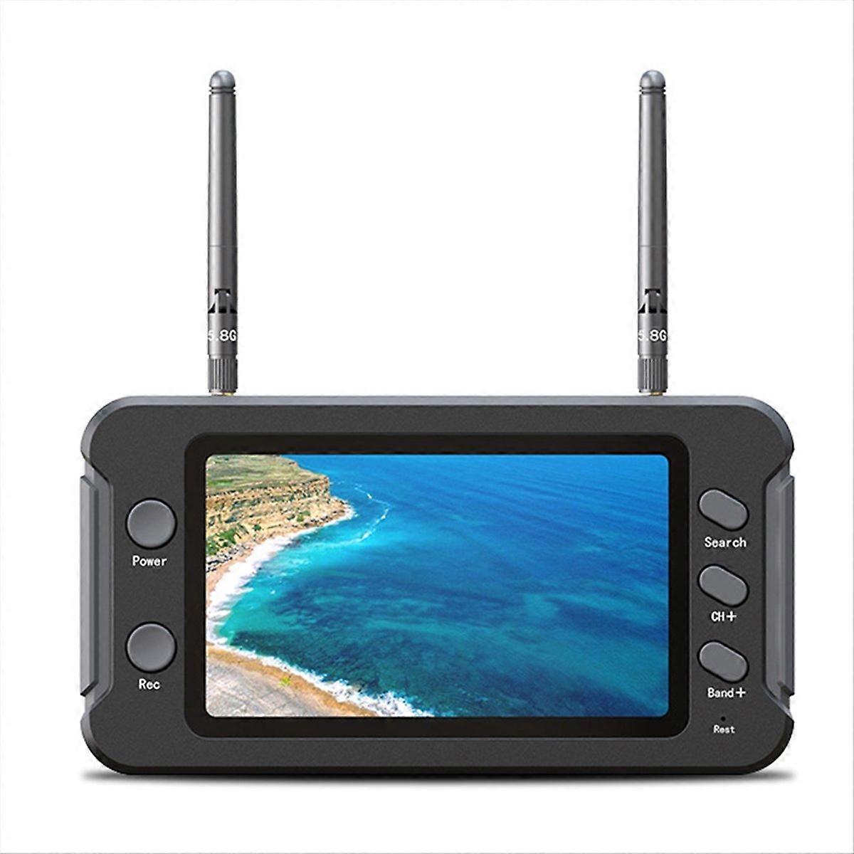Monitor FPV 5.8G com DVR 40CH Display LCD de 4,3 polegadas