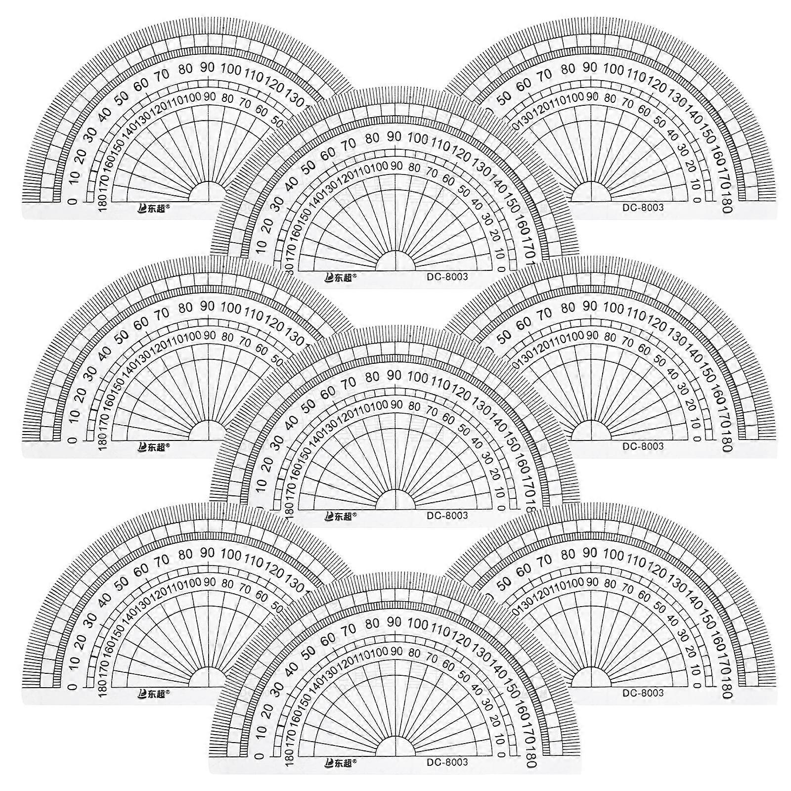 2 Pieces Protractor Student 10.00X5.50X0.02CM