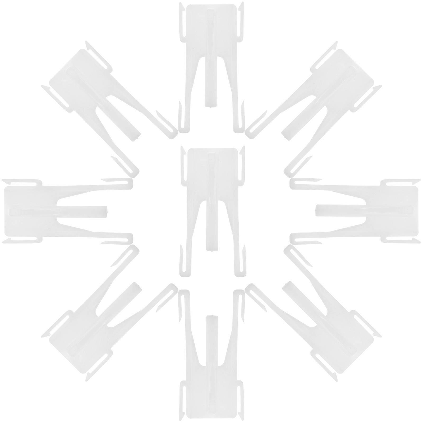 White Plastic Curtain Pin Hooks for Design 20Pcs
