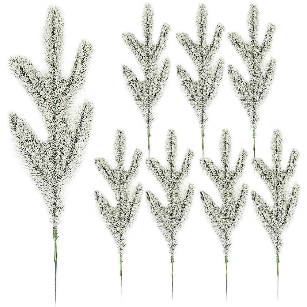 Artificial Pine Needles Branches Green for Christmas Decor 8Pcs Simulated Pine
