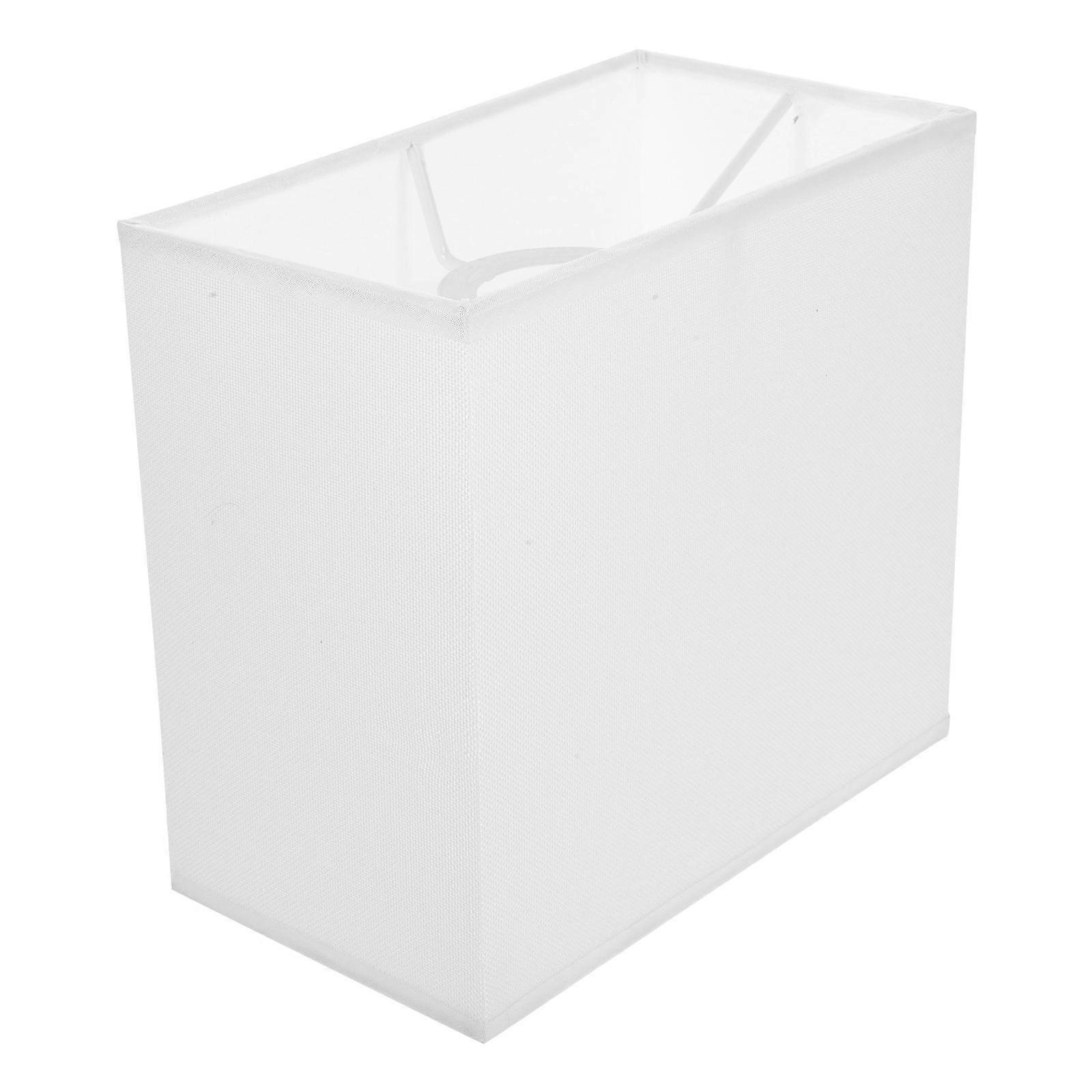 Cloth Lampshade Rectangular Lamp Shade for Home White Replacement