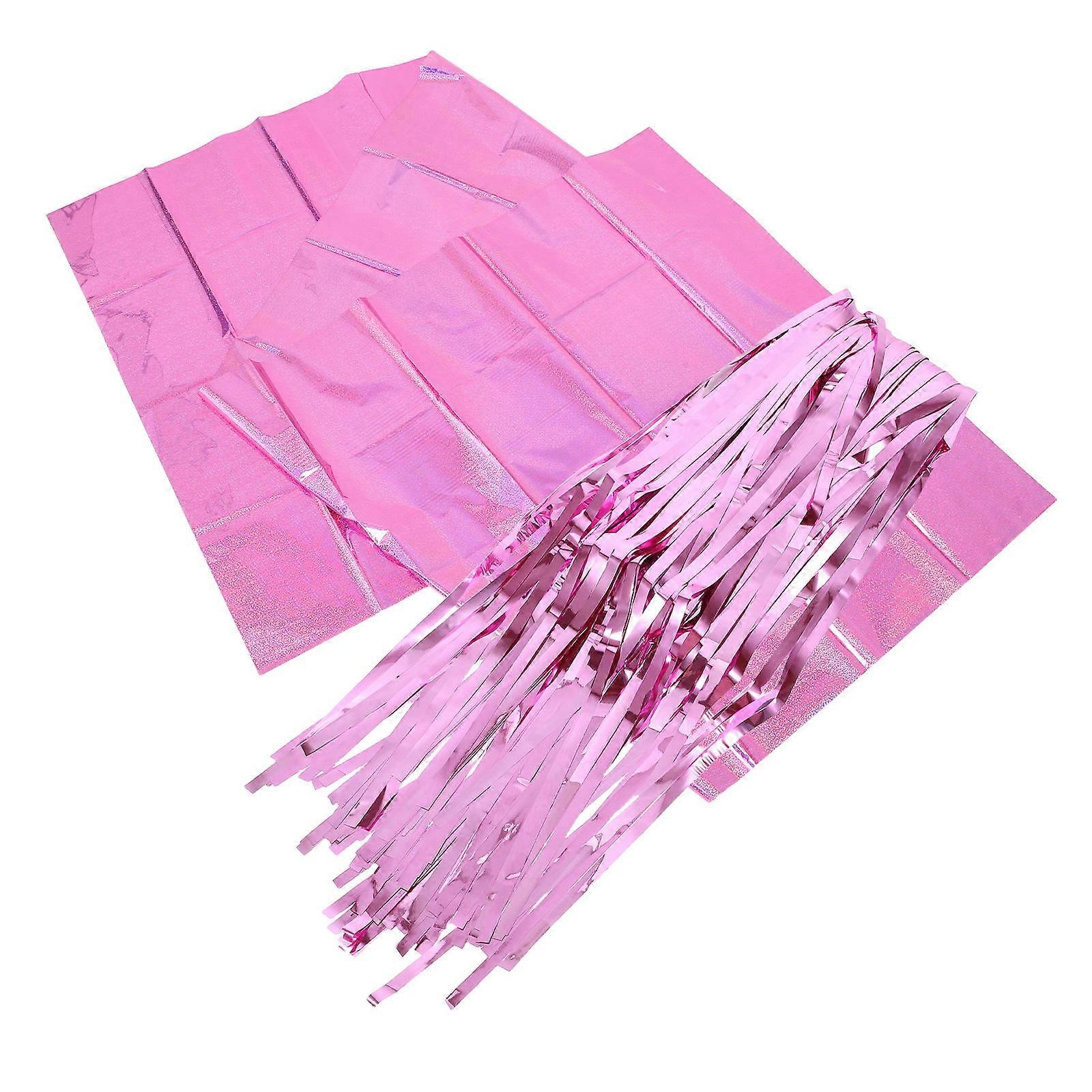 Pink PVC Witch Theme Backdrop and Tablecloth Set for Halloween 4Sets
