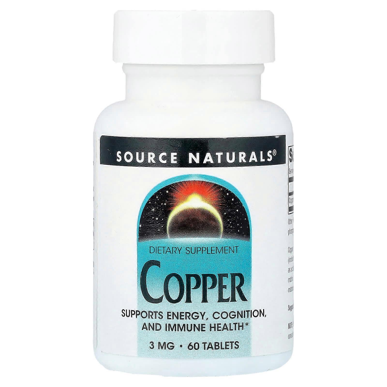 Source Naturals, Copper, 3 mg, 60 Tablets