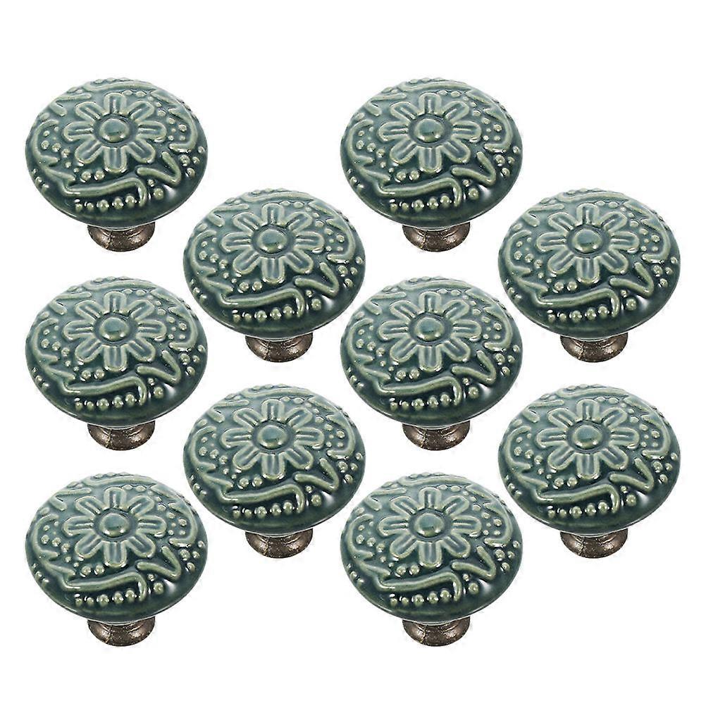 Cabinet Door Knob Ceramic for Home Use 10Pcs Creative Drawer Knobs