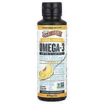 Barlean's, Seriously Delicious®, Omega-3 From Fish Oil, Mango Peach Smoothie, 1,080 mg, 8 oz (227 g)