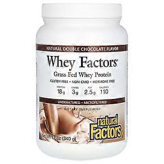 Natural Factors, Whey Factors®, Grass Fed Whey Protein, Natural Double Chocolate, 12 oz (340 g)