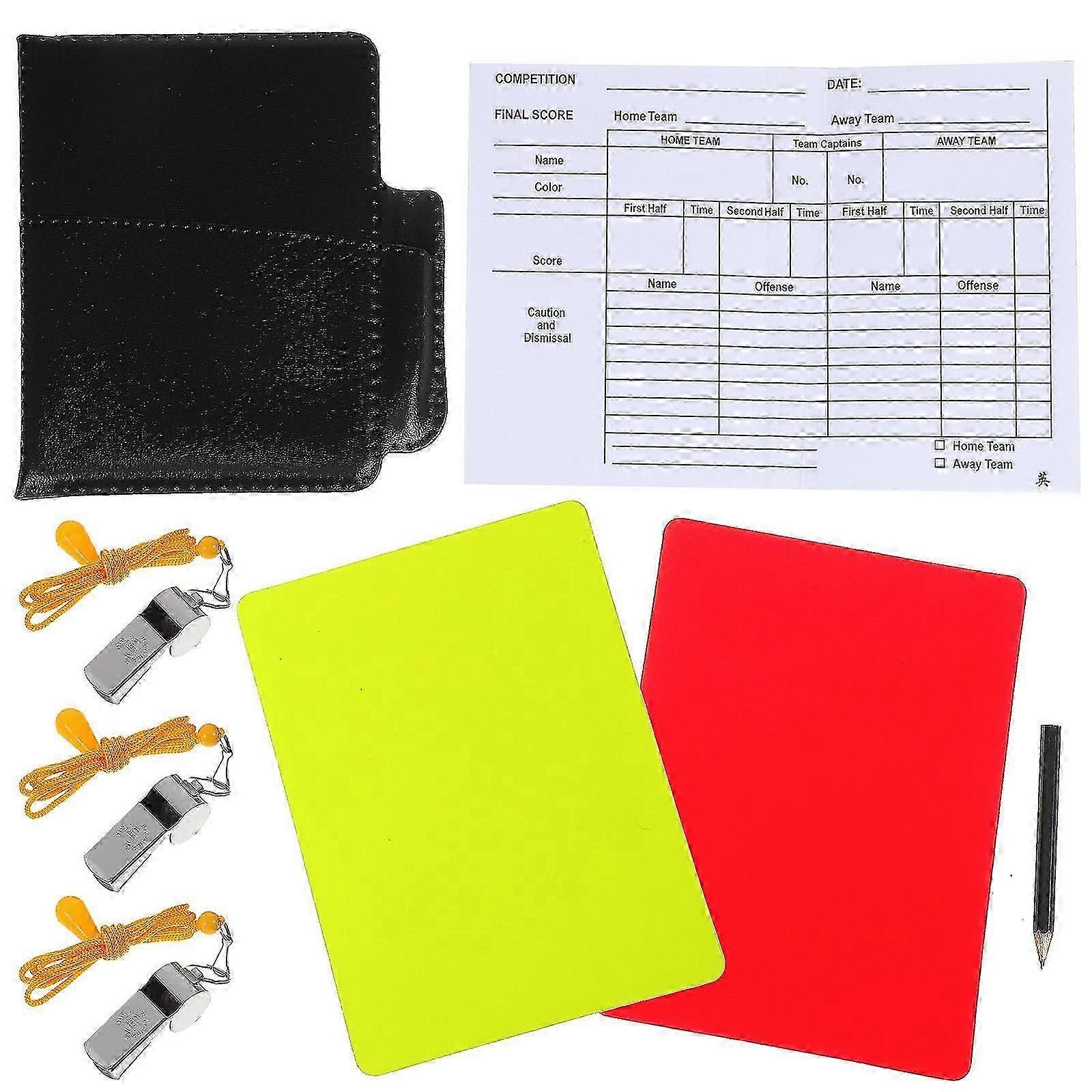 Soccer Referee Kit Including Score Sheet for Effective Game Management