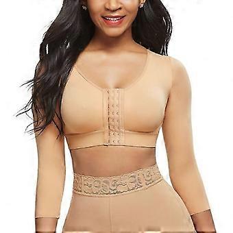 Mimigo - Faja moldeadora de brazos con mangas 3/4 y cierre frontal para mujer, sujetador de compresión, corrector de postura postoperatorio, camiseta sin mangas