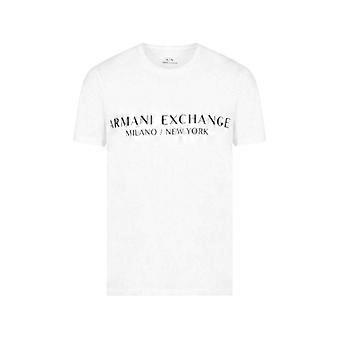 Armani Exchange Mens Lettering Crew Neck Regular T-Shirt