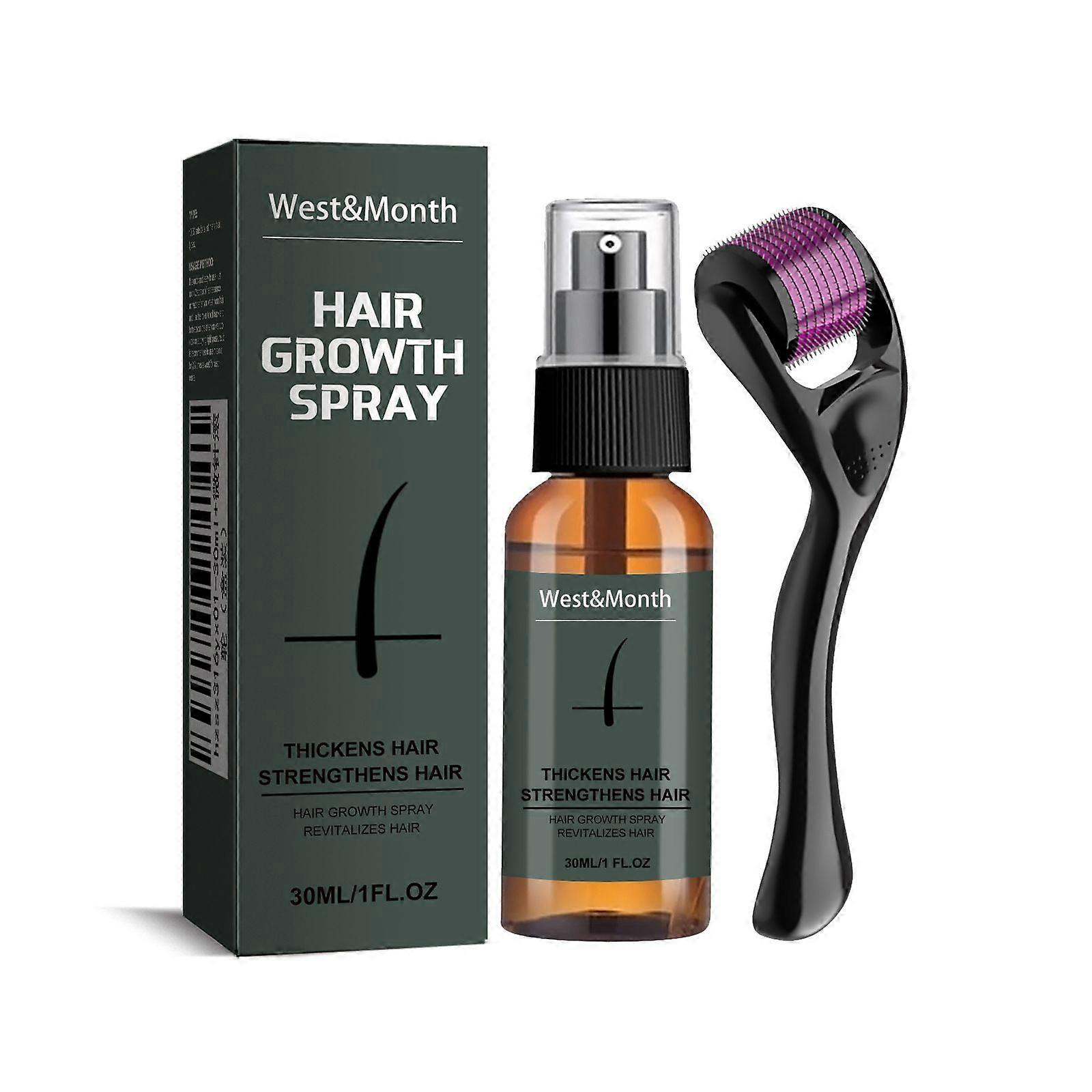 Neues 30-ml-Bartwuchs-Set mit Bartroller und Bartwuchs-Serum-Spray