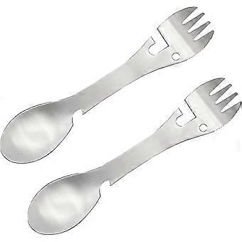 2-pack Camping Multi-purpose Spoon Bottle Opener