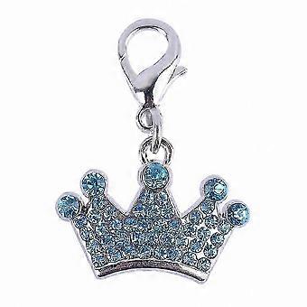 Rhinestone Crown Pendant Keychain for Pets, Dog Cat Jewelry Accessory 26-27