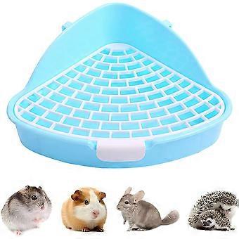 Kleine Haustiertoilette mit Haken und Spritzschutzdreieck (Modelljahr 2024), geeignet für Hamster und Chinchillas