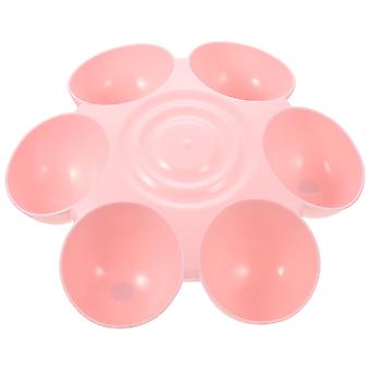 Pink Flower Pet Feeding Bowl for Multiple Cat Feeder Plastic Design