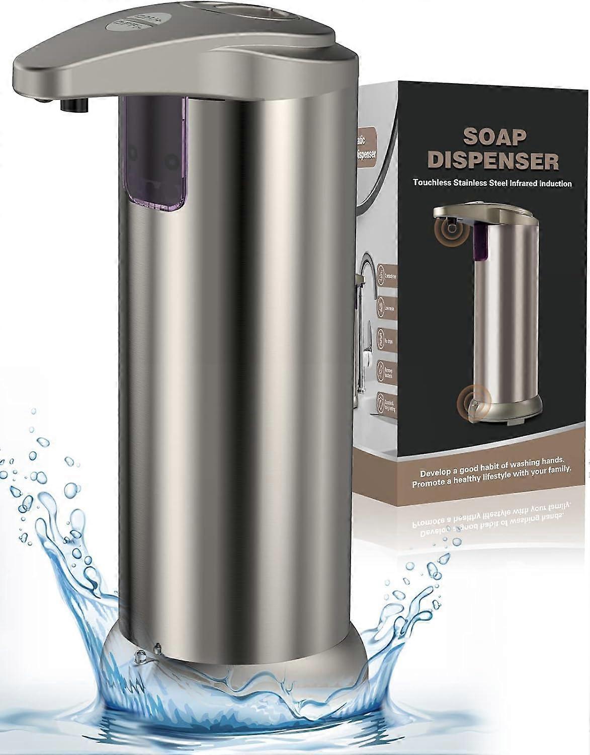 Automatic Soap Dispenser with Infrared Sensor, 8.8oz Touchless Smart Design for Bathroom Kitchen