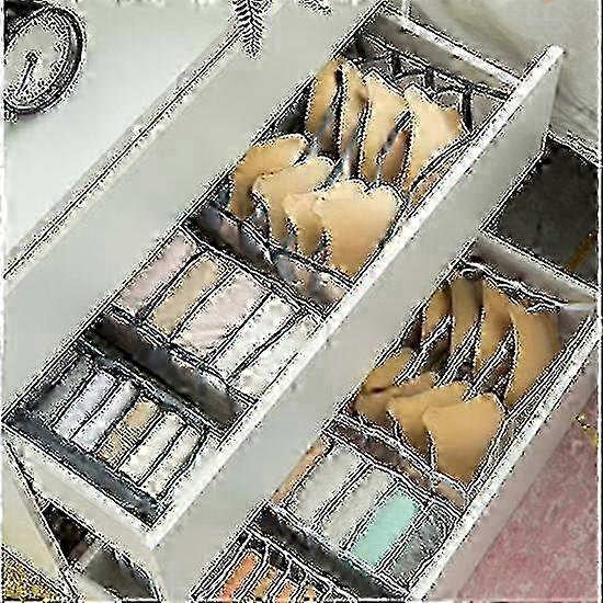 Bra Storage Box with Drawer Separation and Sorting Grid