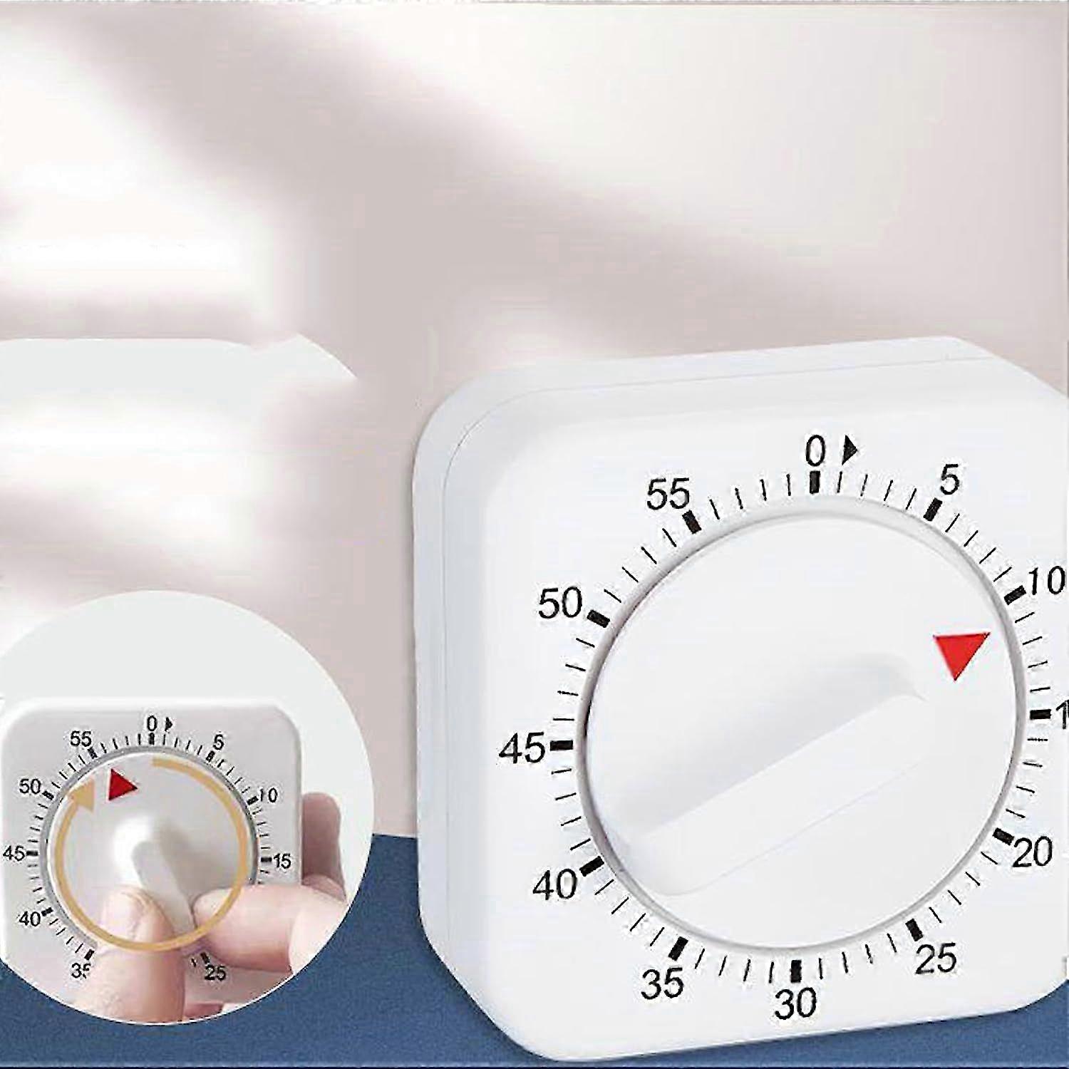 Mechanical kitchen timer, 60-minute kitchen timer, mechanical alarm clock, 1 piece