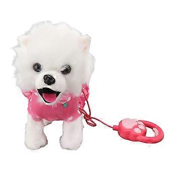 Electronic Plush Dog Interactive Puppy Singing Walking Toy with Remote Control Leash Kids Toddler Birthday Gifts Pink