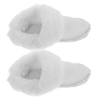 White Plush Shoe Inserts for Protecting Use with 1Pair Warm Detachable Inserts