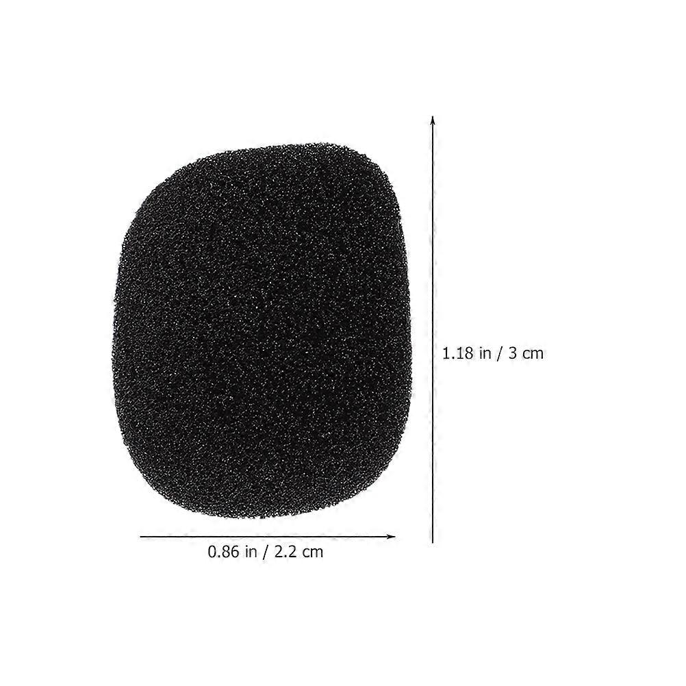 Black Mic Windscreen Sponge for Microphone Protection 10Pcs Bulk