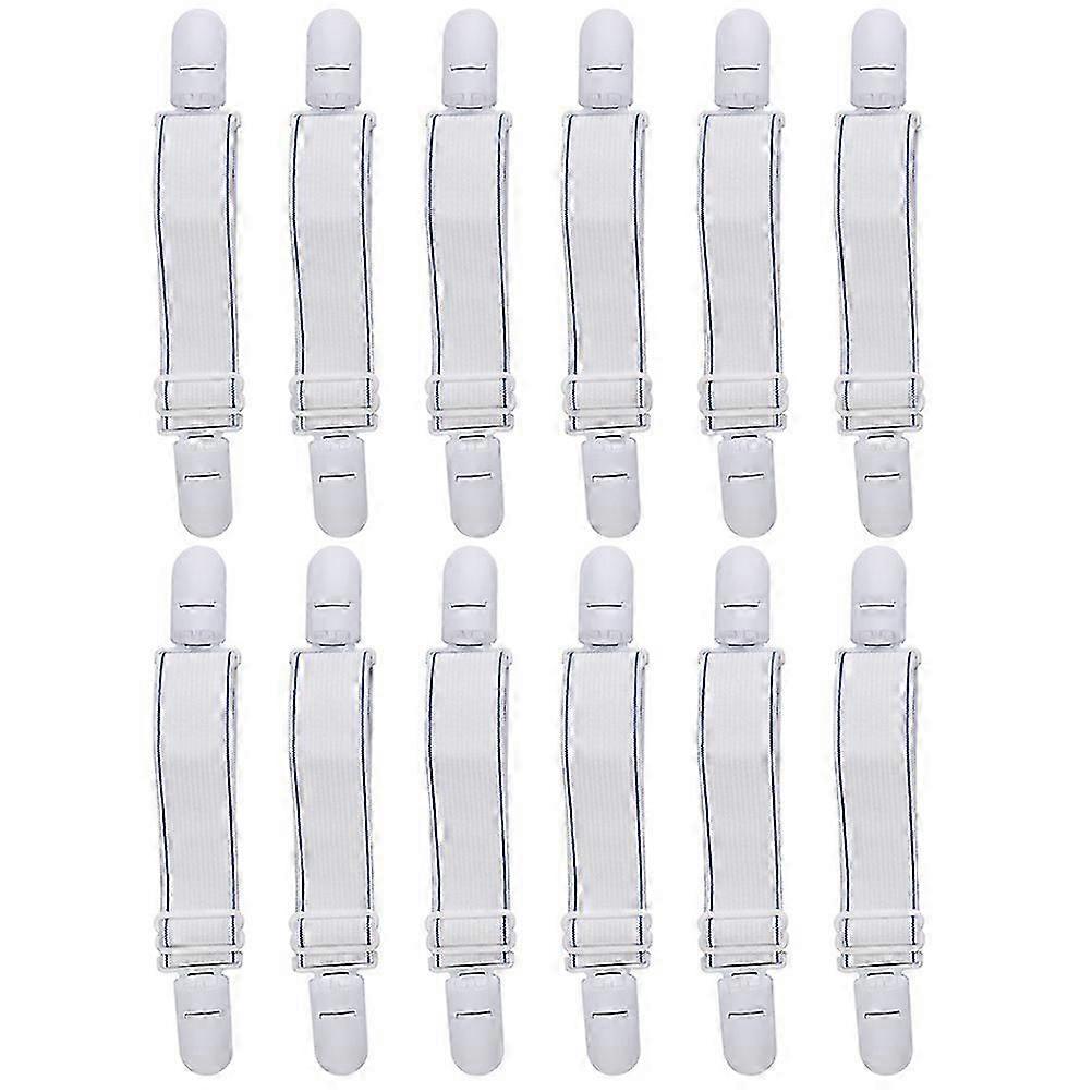 12pcs Bed Sheet Straps Fitted Sheet Clips Straps Bed Sheet Fasteners Clips