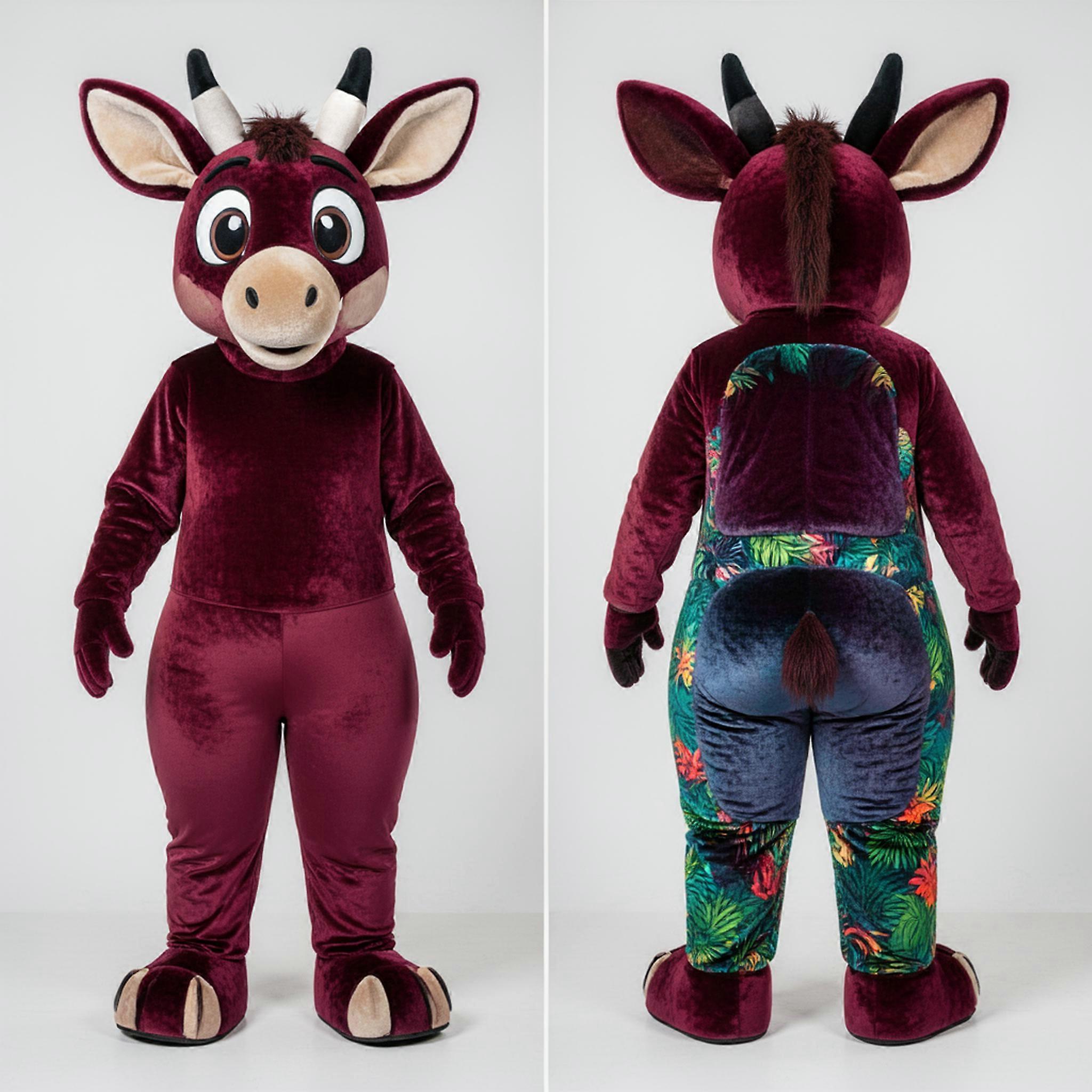 MASTICOT Velvety Maroon Okapi Mascot
