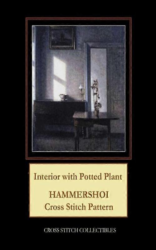 Interior With Potted Plant Hammershoi Cross Stitch Pattern