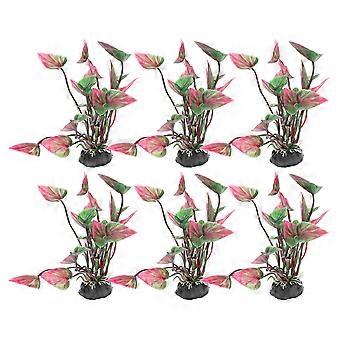 Aquarium Plants Plastic Fake Simulation 6Pcs Fish Tank Decoration