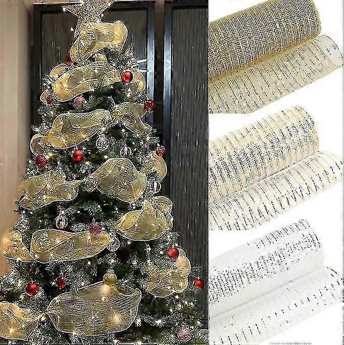 Christmas Tree Ribbon For Xmas Tree Decorations