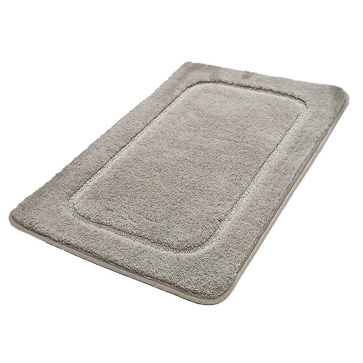 NonSlip Absorbent Cobblestone Pattern Bath Mat Set, Soft Memory Foam Bathroom Floor Accessory