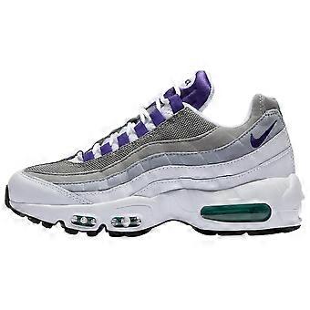 Nike Air Max 95 Abriebfeste, flache Freizeit-Laufschuhe für Damen, Weiß/Lila, HJ5996-100